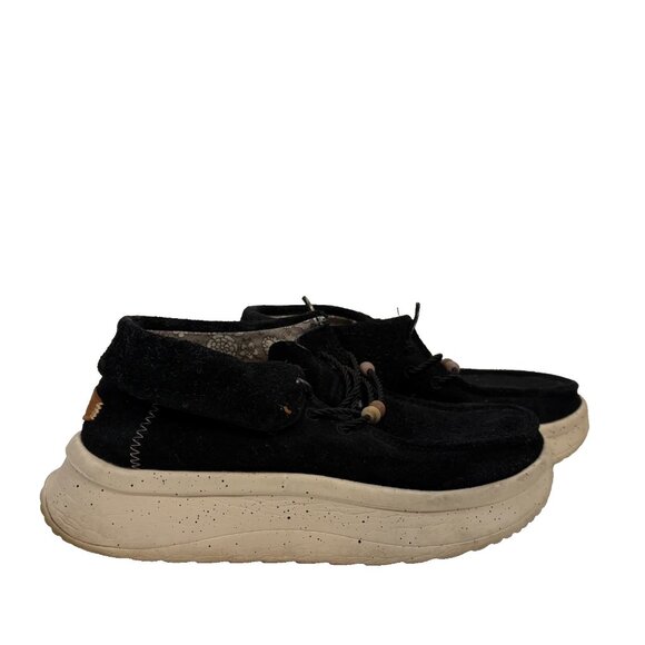 Hey Dude Wendy Peak Fold Boot Womens Size 9 Black Suede Casual - Picture 3 of 7